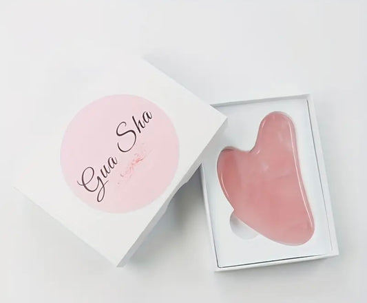 Gua Sha Skrapa Rosenkvarts – för ansiktet