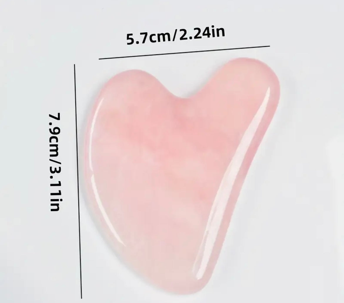 Gua Sha Skrapa Rosenkvarts – för ansiktet